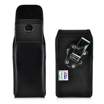 Motorola Moto Z2 Force Holster Metal Clip Case Pouch Leather Vertical Tu... - £29.63 GBP