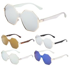 Oversized Futuristic One Piece Shield Lens Aviator Sunglasses Retro Designer 80S - £7.06 GBP