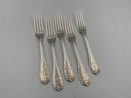 Set of 5 Puiforcat France Sterling Silver ELYSSE Dinner Forks - £1,297.93 GBP