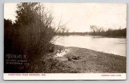 Barron Wisconsin RPPC Menominee River c1910 Postcard E24 - £16.14 GBP