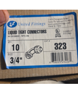 UNITED FITTINGS  Liquid Tight 90 Degree Nylon  Connectors 3/4&quot; 10qty - €28,23 EUR