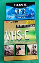 Fujifilm VHSC Video Cassette 2 Pack 30vSP 90 EP TC30 Sony Blank Tape New... - $9.74