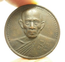 Lp Ruay Tako Temple Magic Coin In 1997 Miracle Lucky Yant Thai Amulet Rich Money - £36.88 GBP