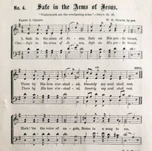 1883 Gospel Hymn In The Arms Of Jesus Sheet Music Victorian Religious AD... - £11.87 GBP