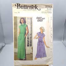 Vintage Sewing PATTERN Butterick 5313, Misses 1978 Top Dress and Skirt w... - $14.52
