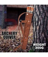 Archery Quiver Handmade Cowhide Leather Quiver , Brown Arrow Quiver For ... - $392.90 MXN