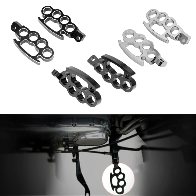 Motorcycle CNC Rear Front Foot Pegs Footrest Control Footpegs Pedals For... - $24.12+