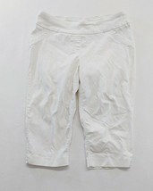 Carroll Reed Women&#39;s Pull On Capri Pants Size 14P White Stretch Cropped ... - $7.92