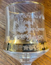 Vintage 1981 Prince Charles and Lady Diane Spencer wedding glass July 29th 1981 - £7.86 GBP