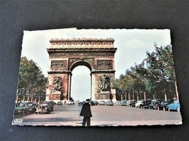 PARIS- Arc de Triomphe, France - 1959 Postmarked Postcard. - £4.85 GBP