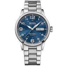 Hugo Boss Men&#39;s Pilot Vintage Blue Dial Watch - 1513329 - £144.79 GBP
