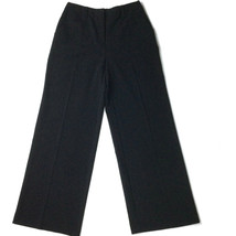 Croft &amp; Barrow Womens Career Dress Office Pants Size 6 Stretch Flat Front Black - £16.17 GBP