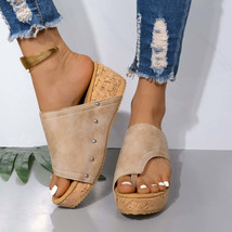 PU Leather Wedge Sandals - $37.95