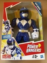 Mega Mighties Power Rangers BLUE Ranger 10&quot; Poseable Action Figure New - £10.93 GBP