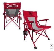 Utah Utes Hard Arm Chair Red White NCAA Tailgating Camping Cup Holder - $98.99