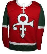 Any Name Number Prince Musician Hockey Jersey New Sewn Red Any Size - £39.27 GBP+