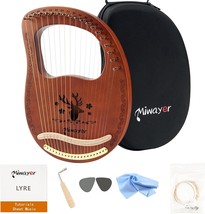 Miwayer Lyre Harp 7, 10, 16, 19, 21 Strings Musical Instrument Mahogany Body - £68.40 GBP