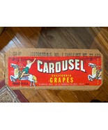Carousel California Grapes Brand Wood Box Ends Measuring 14&quot; x 5 3/4&quot; - €21,23 EUR