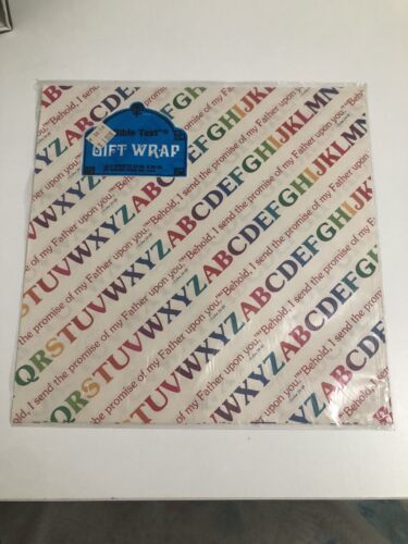 Vintage Bible Text Gift Wrap 2 Sheets - $4.94