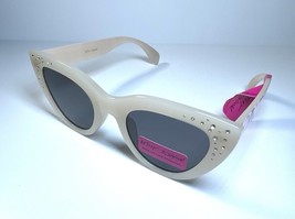 NEW BETSEY JOHNSON Cat Eye Ivory Purple Rhinestone Lace BJ 104 Sunglasse... - $736.60 MXN
