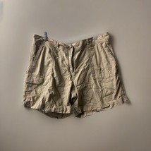 dressbarn Cargo Shorts Womens Plus Size 16 Tan Pockets Canvas - $13.74