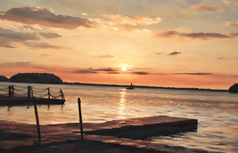 Digital Wall Art - Title: Twilight Serenade - $85.47 MXN