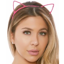 Neon Cat Ears Headband Kitten Kitty Costume Rave Festival Dance Pink 997406 - £11.89 GBP