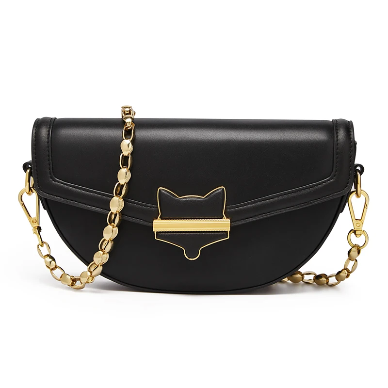 Fashion Lady Split Leather Chain Shoulder Bag Retro Niche Bag High-Quality Small - £94.58 GBP