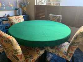 FELT poker table cover fits 54&quot; ROUND TABLE - ELASTIC/ BL PLUS STOW BAG - $60.00