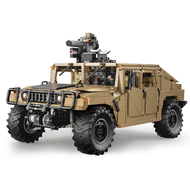 Assembling Building Block 1:8 Scale Military Off-road Vehicle Classic Set Adult - £303.36 GBP+
