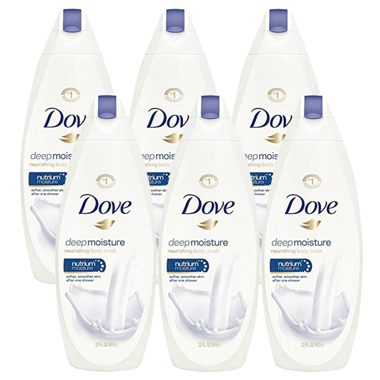6-New Dove Body Wash Deep Moisture For Dry Skin Hydration Profunde- 22 oz bottle - £48.83 GBP