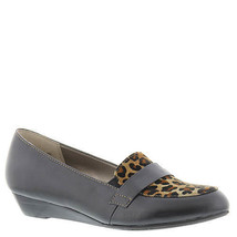 ARRAY Womens Ella Closed Toe Casual Comfort shoe, Black/Leopard Size 6.5W - $31.12