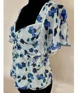 DIANE von FURSTENBERG Lydia Silk Chiffon Top Size 2, New with tags - $2,062.34 MXN