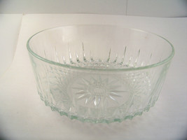Arcoroc France Serving Glass Bowl Diamond Starburst And 4 Cereal Bowls - £47.17 GBP