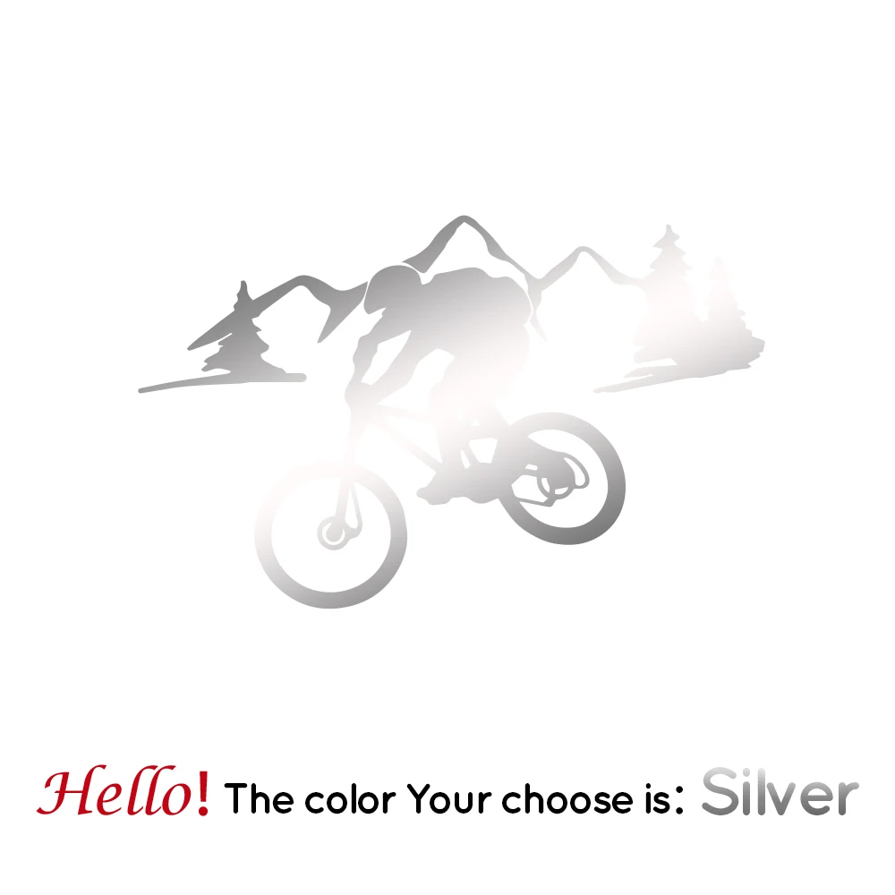 Bike Riding Mountain Road Modeling Car Sticker Auto Decal Car Accessories - $43.20