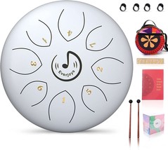Steel Tongue Drum, 8 Notes 6 Inches C-Key Handpan Drum Percussion Instrument - £30.94 GBP