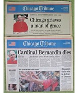 Chicago Tribune: &quot;Cardinal Bernardin dies&quot; | Lot of (2) Newspapers - $180.37 MXN