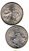 State Quarter Coin - 2000P  Set Of 2 state Quarters, Sourh Carolina, and, New Ha - £1.79 GBP