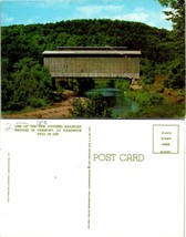 Vermont(VT) Hardwick Covered Railroad Railway Bridge Hillside Vintage Postcard - £7.39 GBP