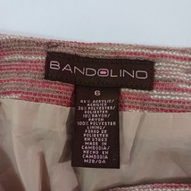 Bandolino Women's Coral/Tan Side Zipper Pleated Skirt Size 6 image 3