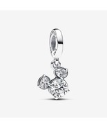 Disney Mickey Mouse Sparkling Head Silhouette Dangle Charm 793031C01 - £13.89 GBP