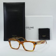 CELINE CL50011I 056 Striped Havana 50mm Eyeglasses New Authentic - £117.83 GBP