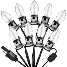 Black Accessory Cord With 9 Led Light Bulb 16.4Ft C7 Cord Clip Lights With Doubl - £31.71 GBP