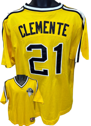 Roberto Clemente Nike Cooperstown Collection Pittsburgh Pirates MLB Gold Basebal - $148.95