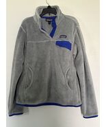 Patagonia Pullover Womens Medium Blue Fleece T Snap Sweater Preppy - $56.85 CAD