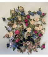 Surprise Box Of  Craft Ribbon Button Lace Crochet 300 Satin Flower Appliqué - $60.83 CAD