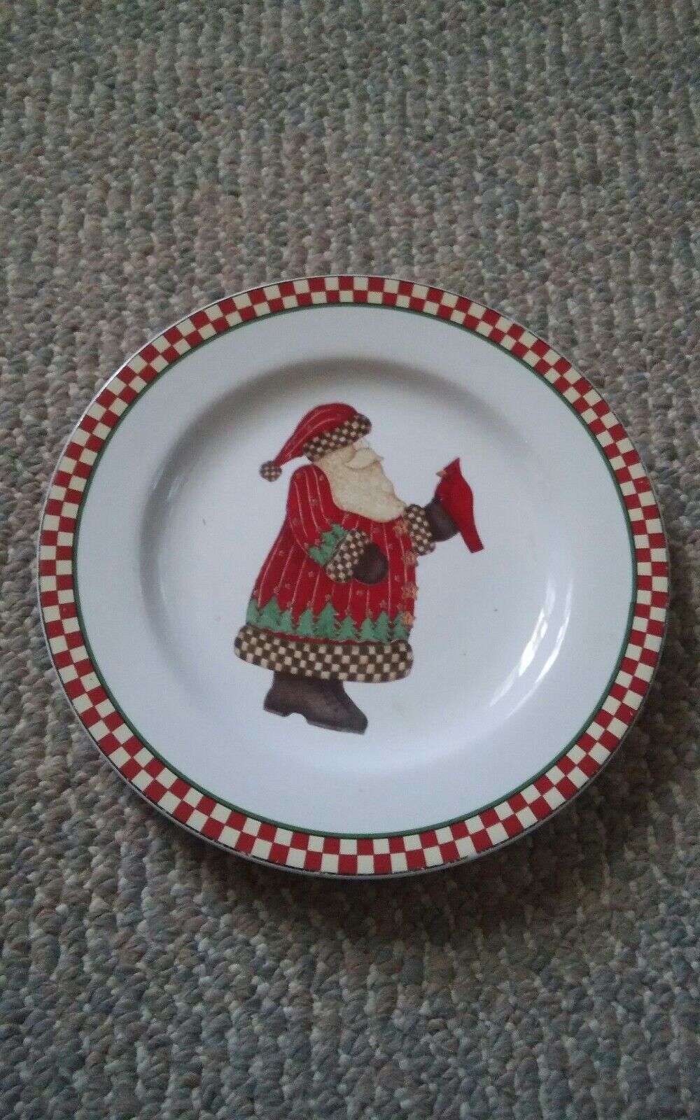 000 Sakura Magic Of Santa Plate 8 Inch Debbie Mumm Holiday Christmas - $5.99