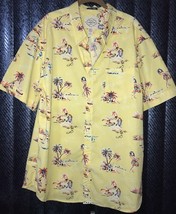 St Johns Bay Men&#39;s Sz. XXL Slim Fit Shirt Hula Girls Tiki Tropical Palm ... - £20.35 GBP