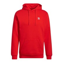 Adidas Originals Trefoil Essential Men&#39;s Hoodie Sweatshirt Red Size 2XL NEW - £50.11 GBP