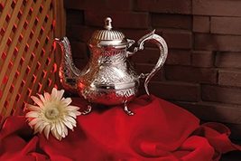 LaModaHome Vintage Style Zinc Casting Tea Pot Silver Color - £38.50 GBP